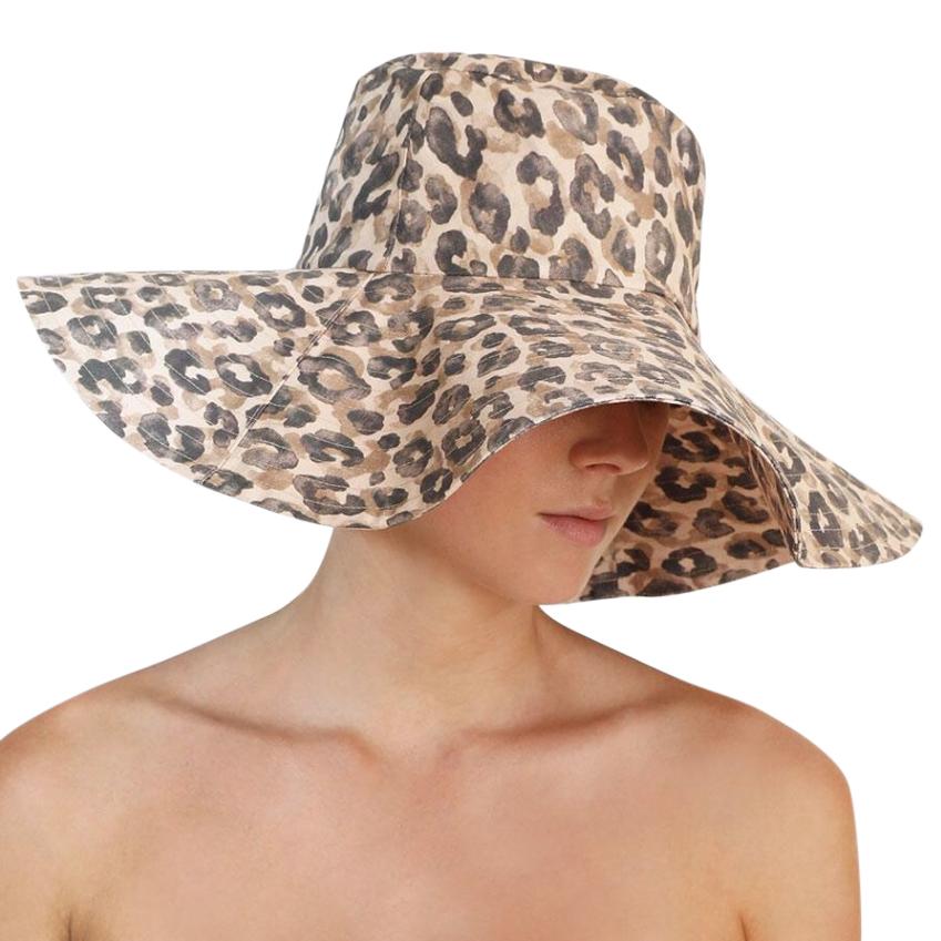Zimmermann Zimmerman Leopard Print Floppy Wide Brim Hat Hewi
