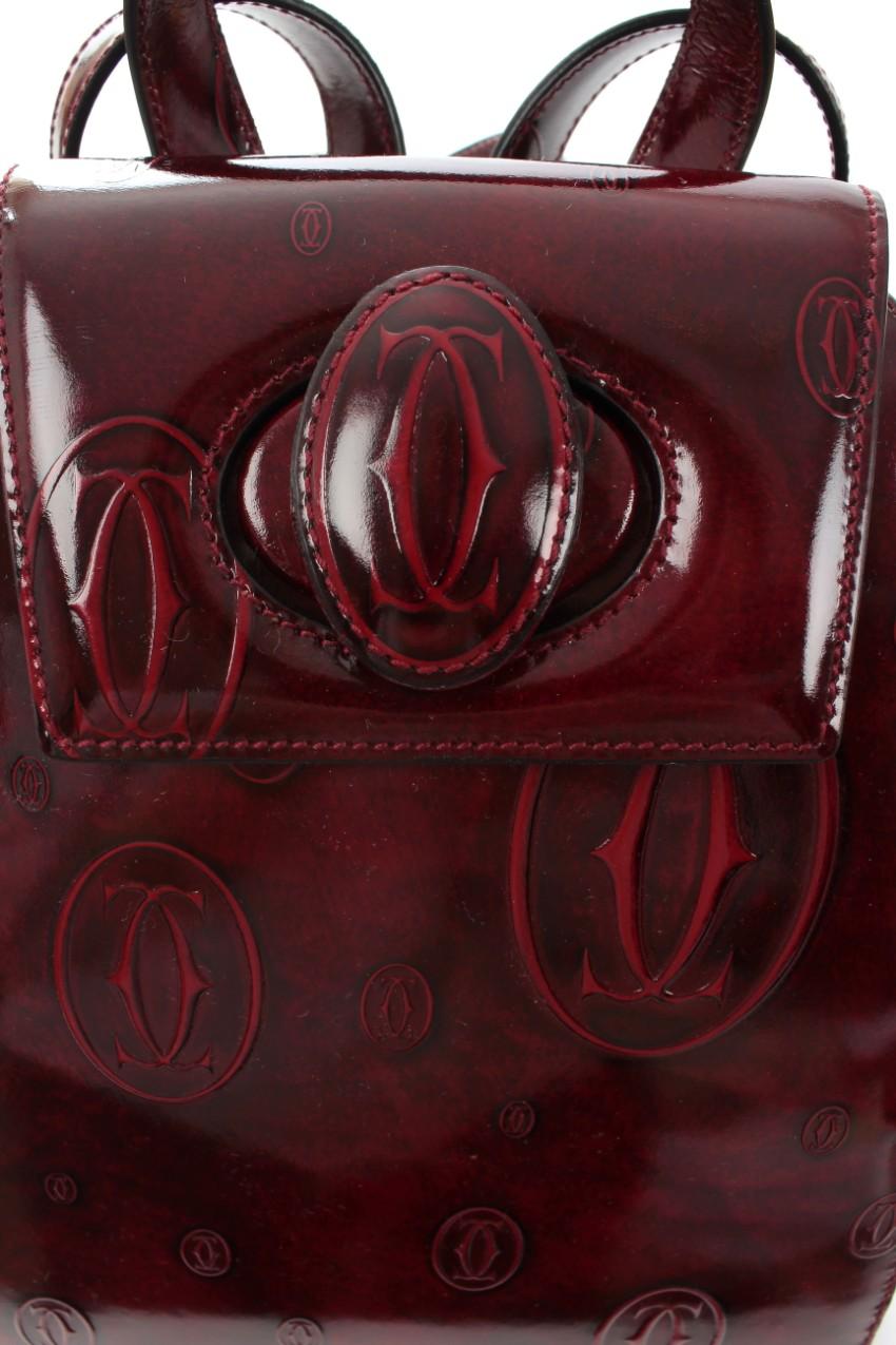 Cartier Cartier Vintage Must De Cartier Patent Backpack Hewi