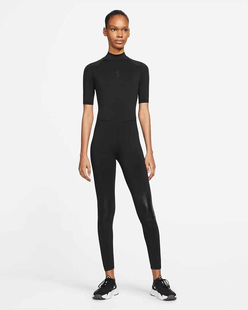 Nike x MMW Black Short Sleeve Athleisure Bodysuit | Hewi