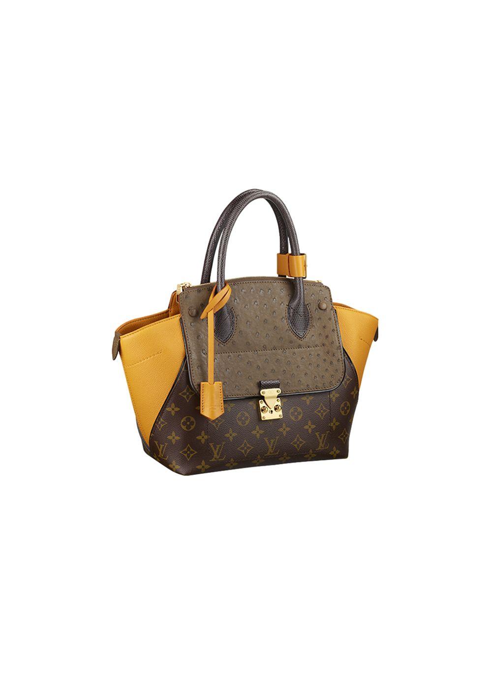 Louis Vuitton Ostrich & Lizard Majestueux Mustard Tote Hardly Ever
