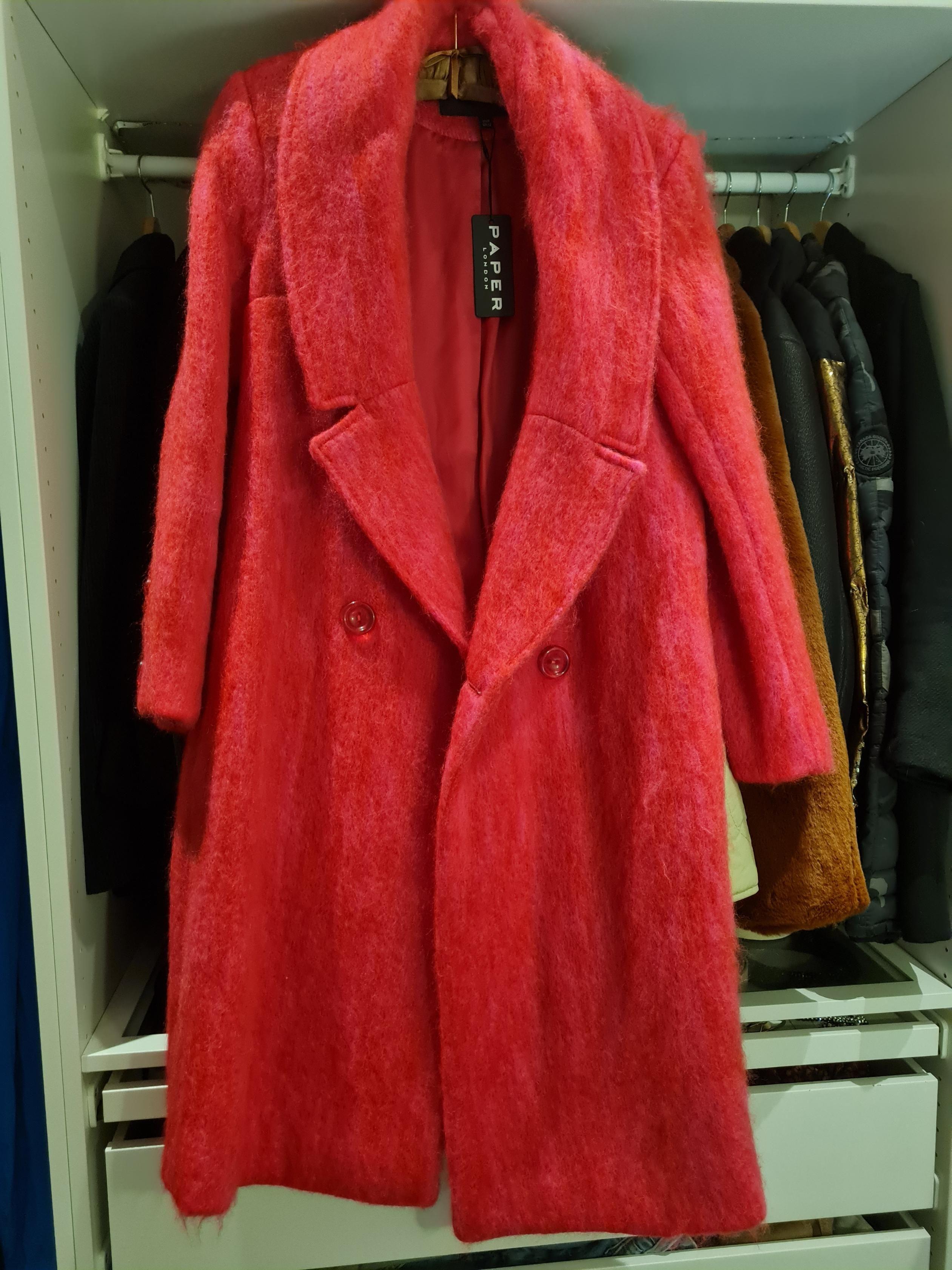 Paper London pink mohair coat M Hardly Ever Worn It