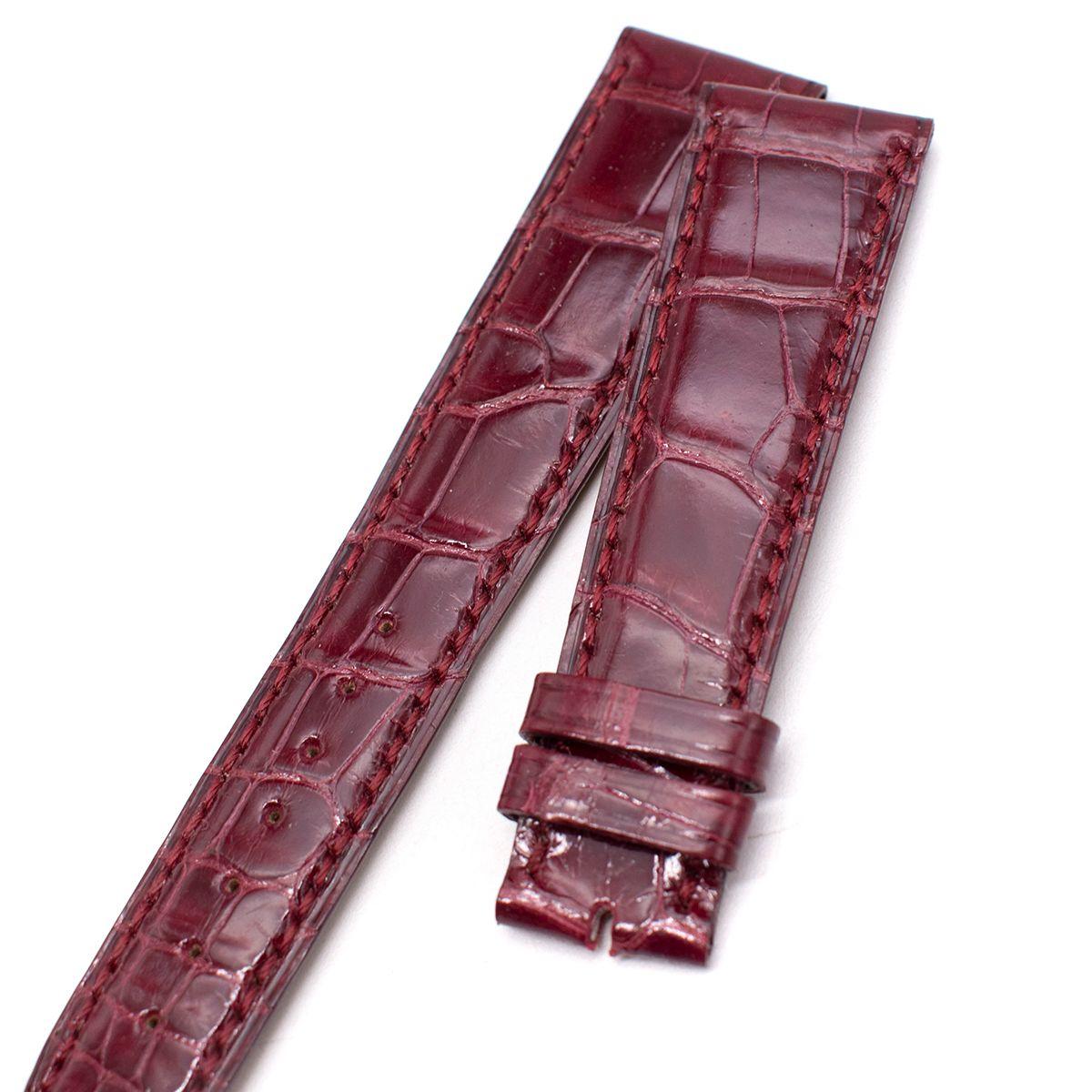 Chopard Burgundy Crocodile Leather Watch Strap Hardly Ever Worn It