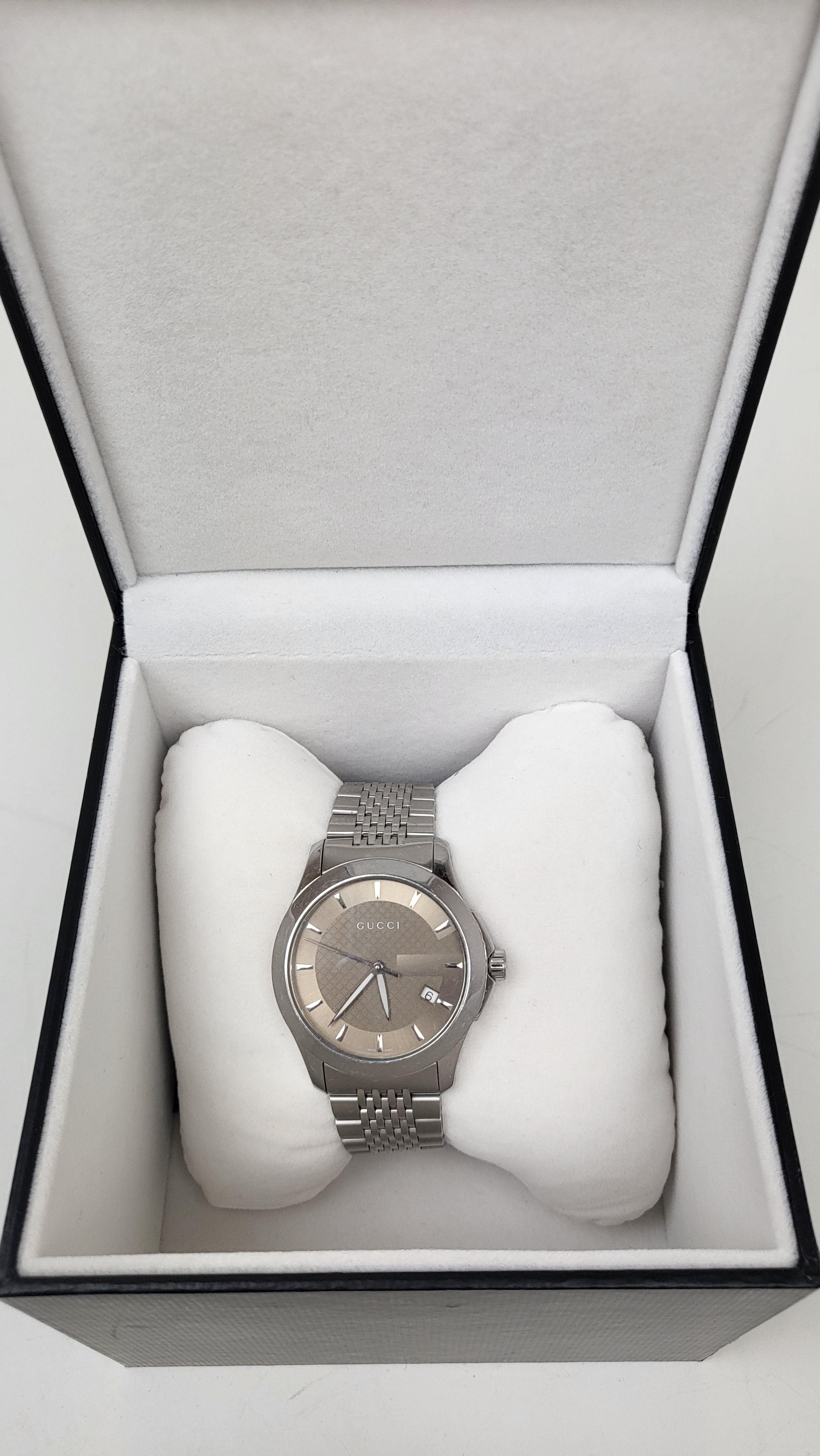Gucci G-Timeless YA126406 Stainless Steel Watch | Hardly Ever Worn It