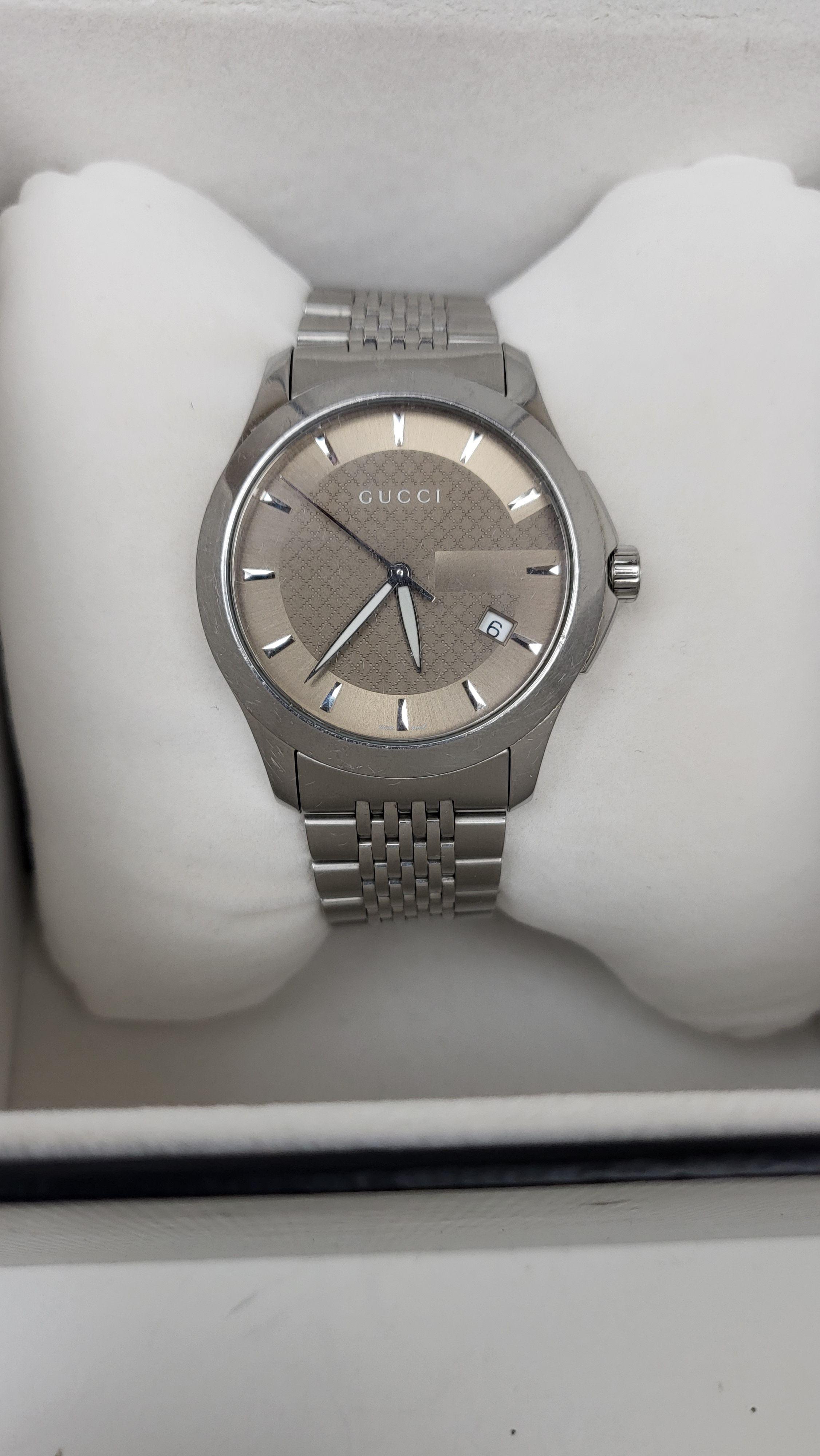 Gucci G-Timeless YA126406 Stainless Steel Watch | Hardly Ever Worn It