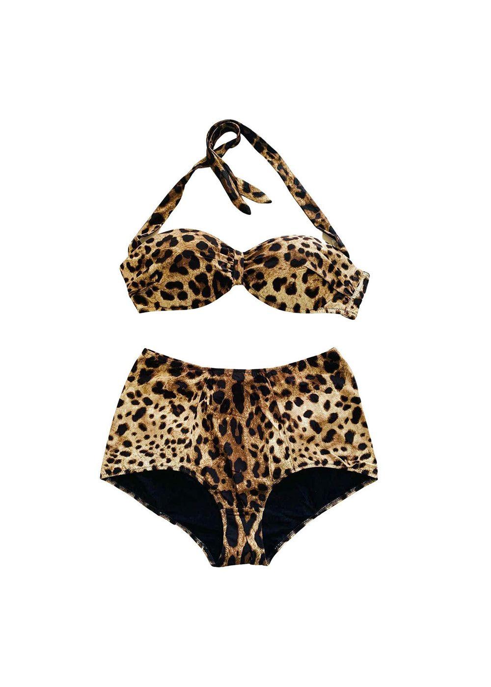 Dolce & Gabbana Leopard Print Bikini S Hardly Ever Worn It