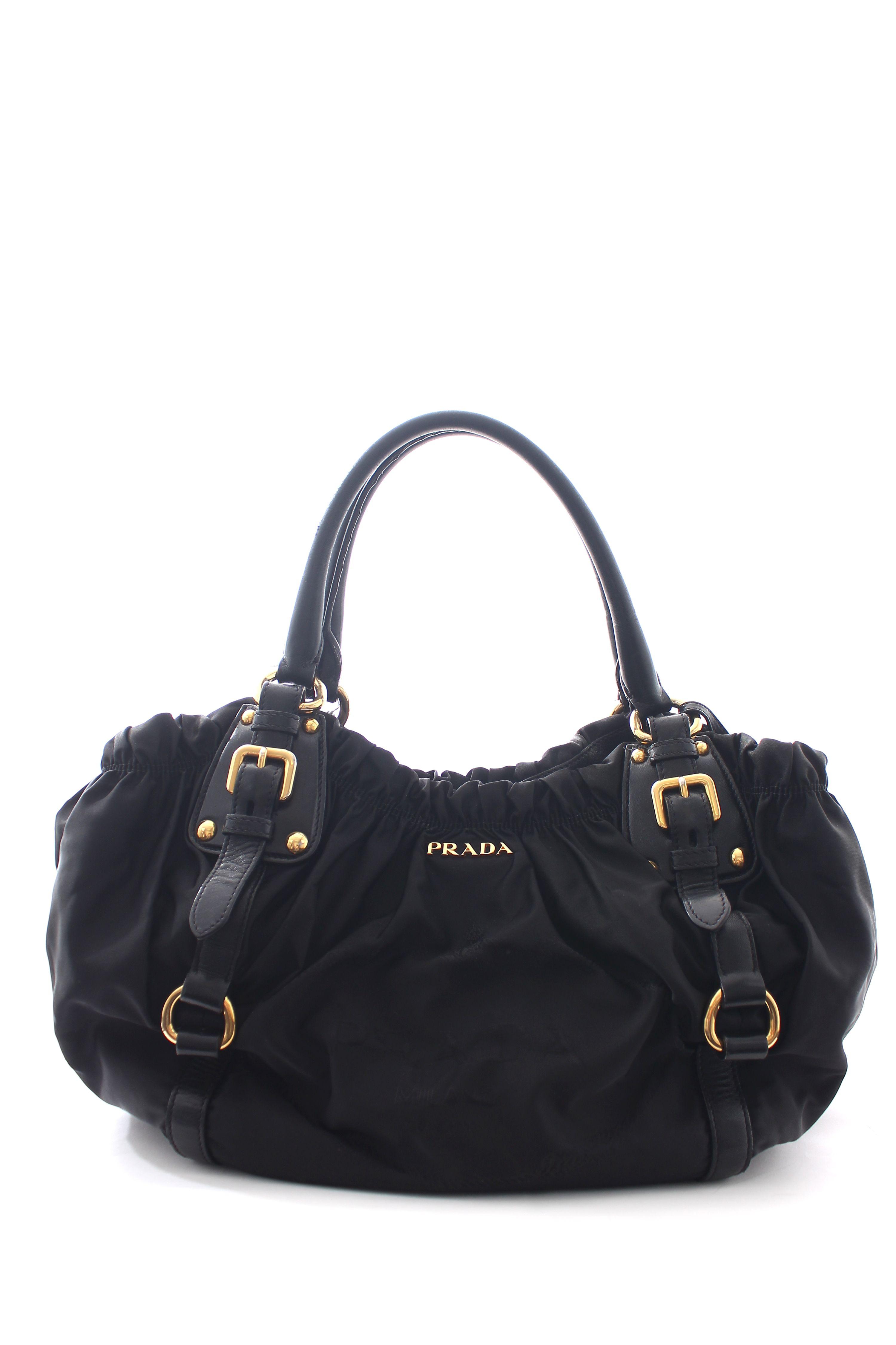 Prada Ruched Nylon Shoulder Bag Hardly Ever Worn It