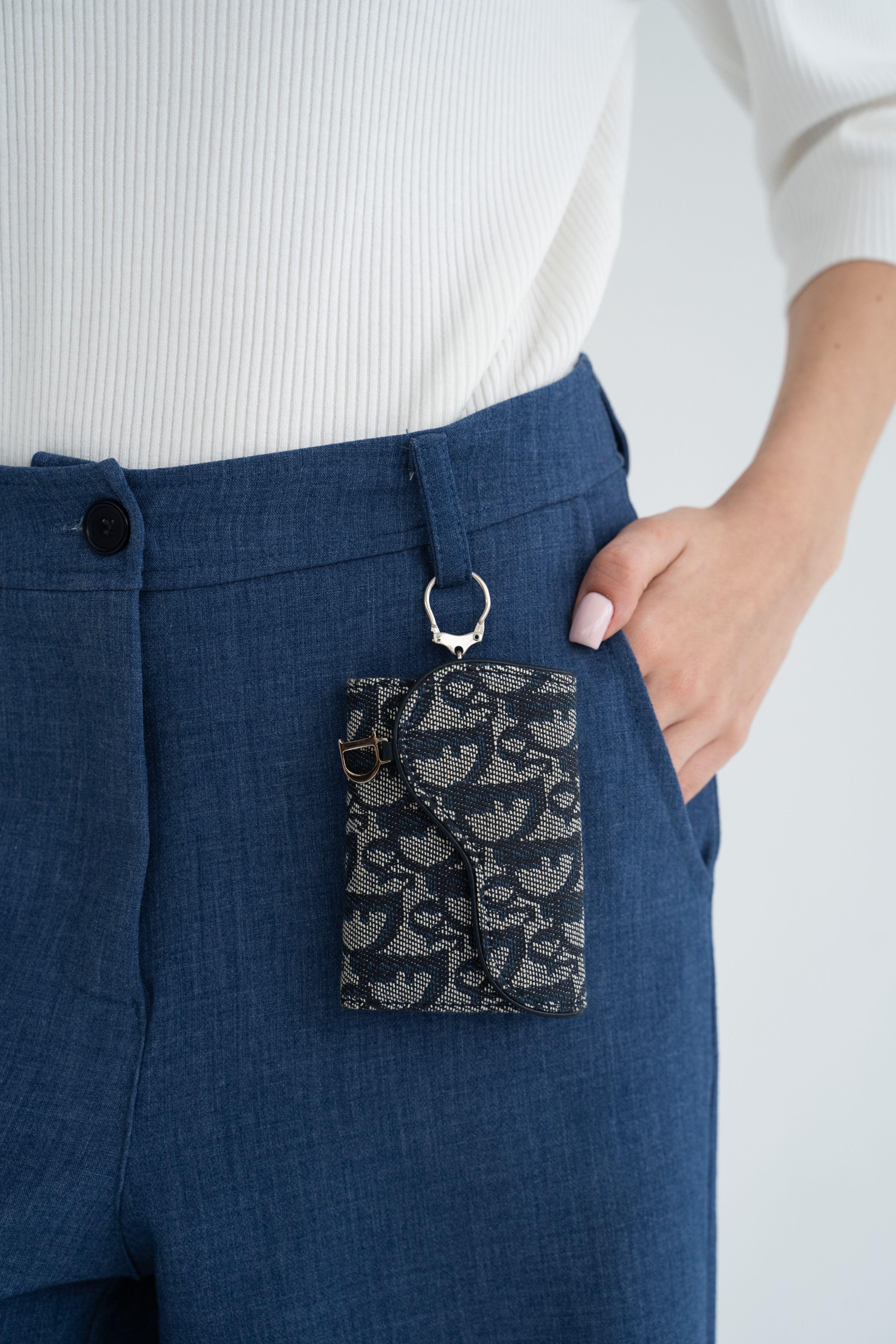 Dior Oblique Canvas Key Holder Wallet Hardly Ever Worn It