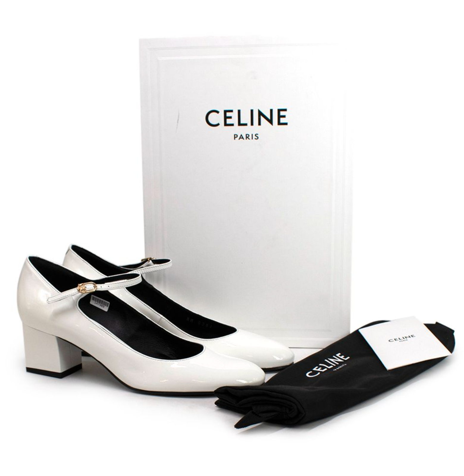 Celine White Patent Leather Maryjanes Hardly Ever Worn It