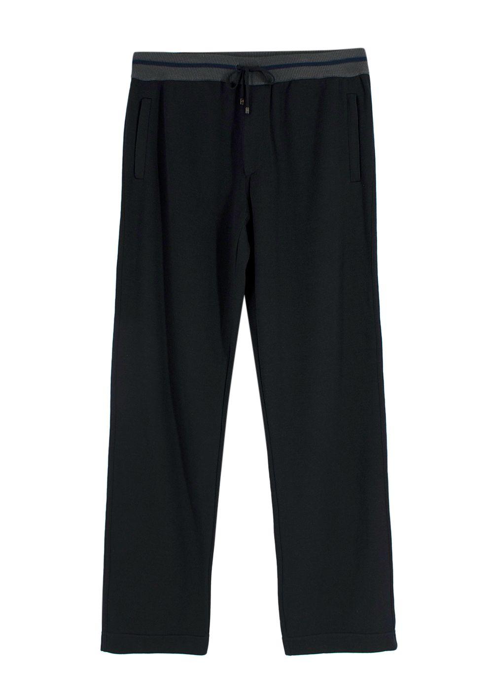 Stefano Ricci Black Wool & Silk Jogging Suit Trousers M Hardly Ever Worn It