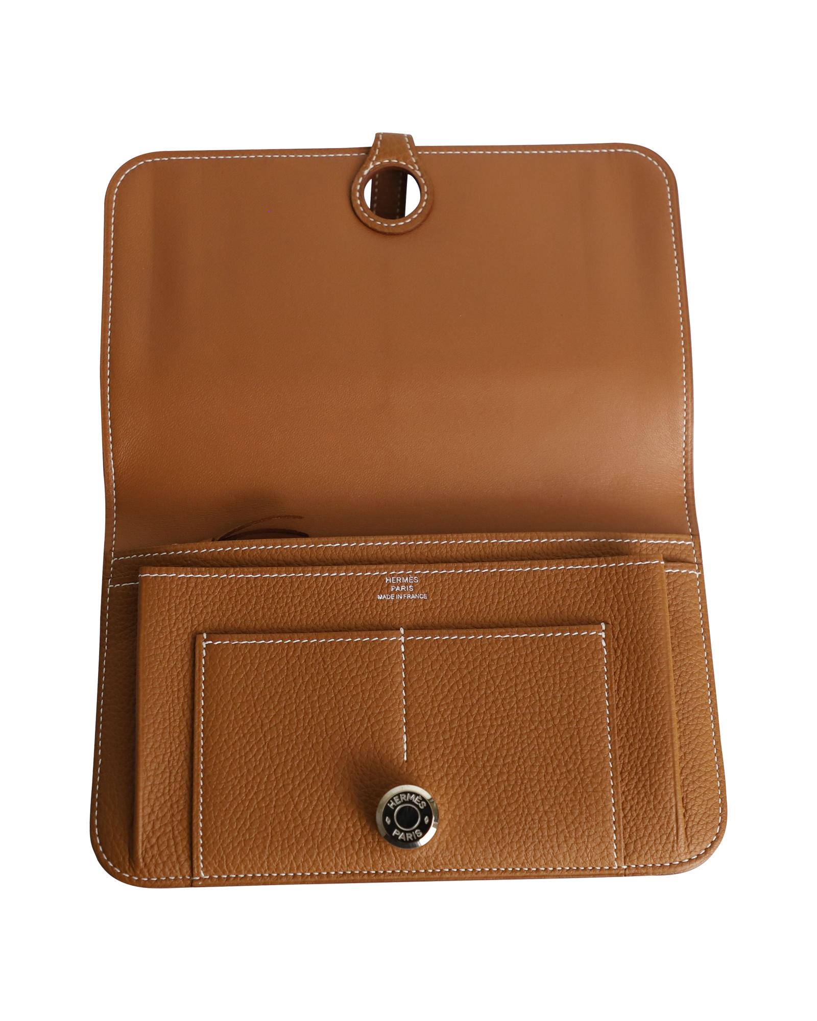Hermes Hermès Gold Leather Dogon Wallet Hardly Ever Worn It