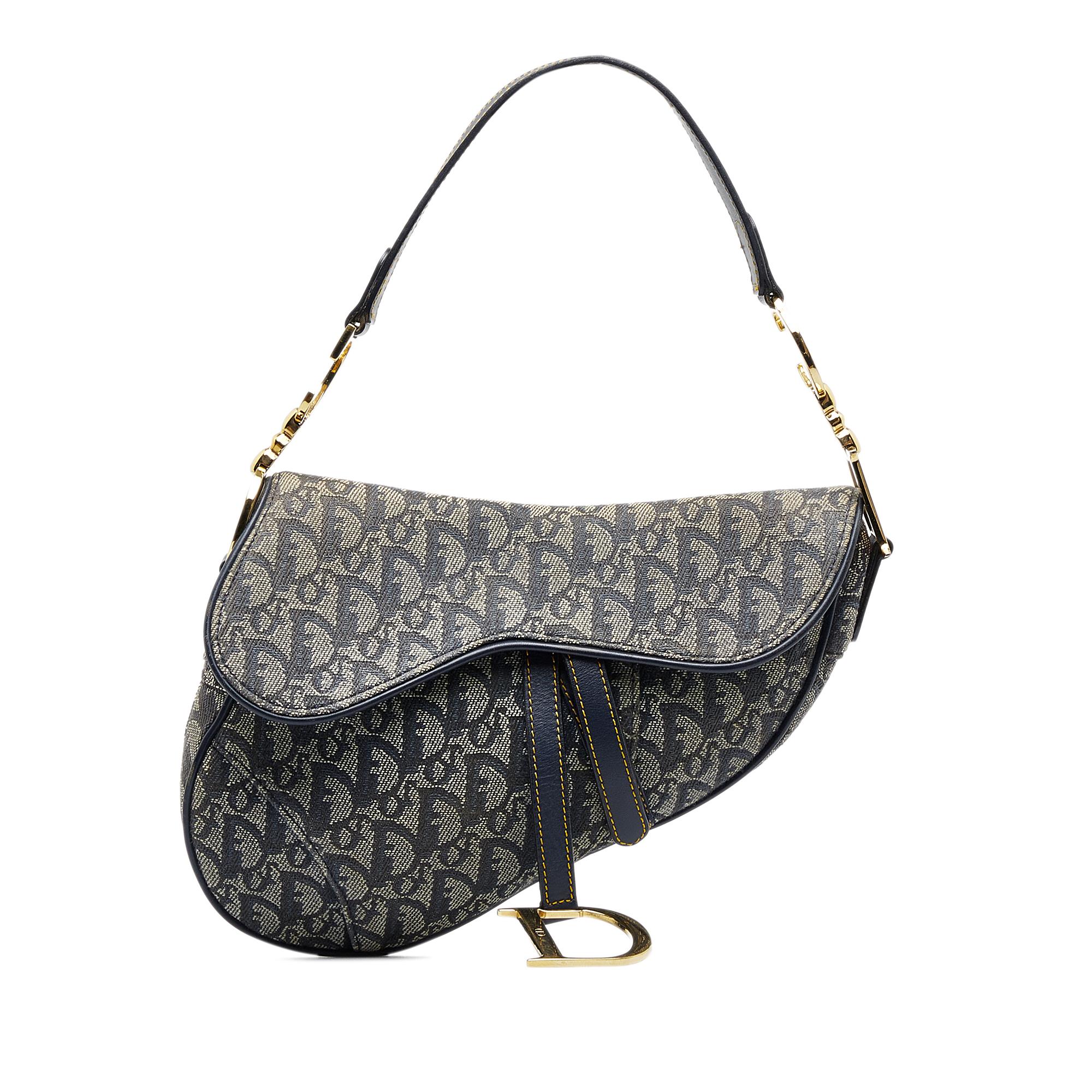 Christian Dior Vintage Oblique Saddle Bag Hardly Ever Worn It