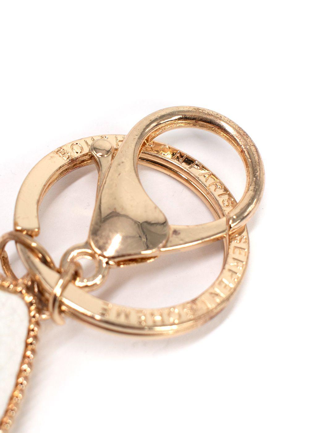 Boucheron White Leather Mirror Key Ring Hardly Ever Worn It