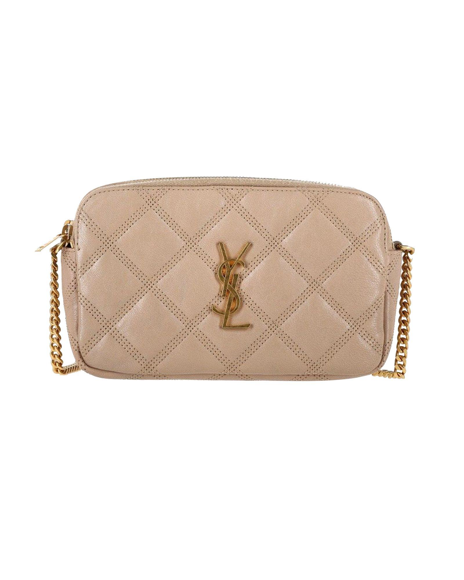 Saint Laurent Beige Becky Double Zip Shoulder Bag Hardly Ever Worn It