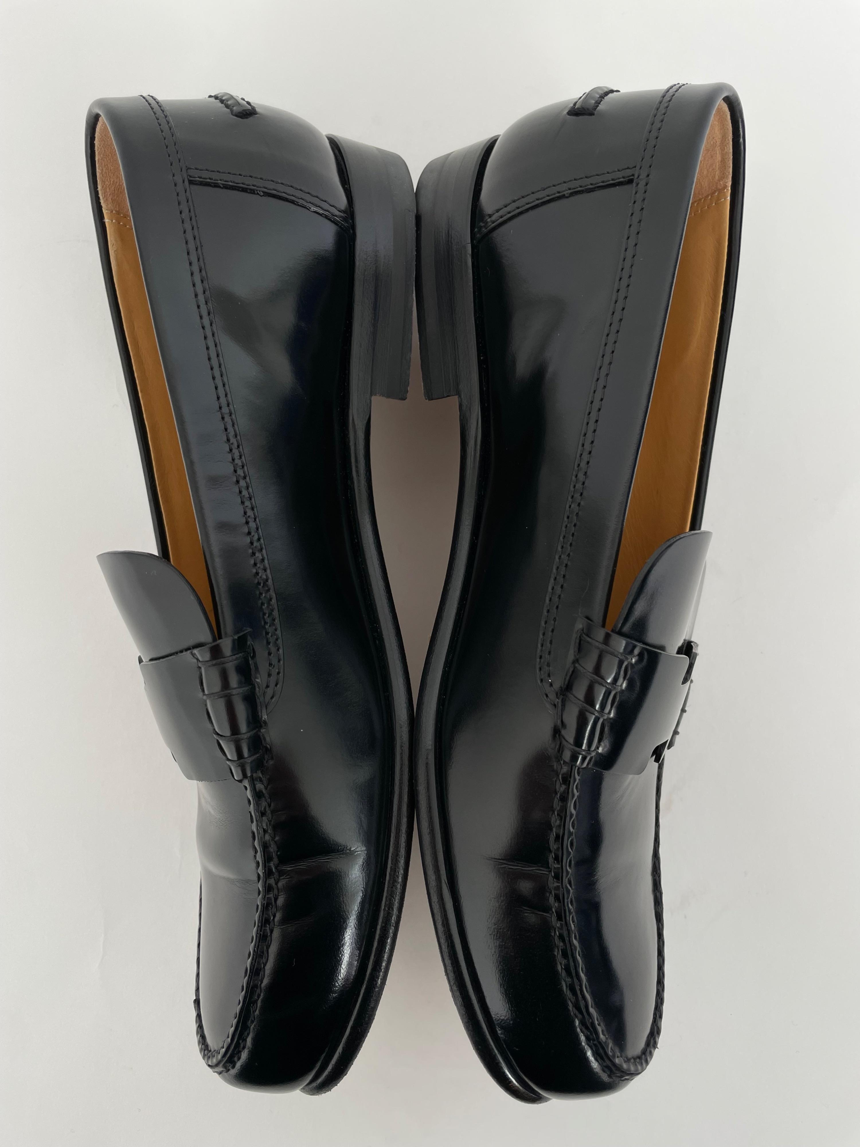 Hermes Black Leather Kennedy Loafers Hardly Ever Worn It