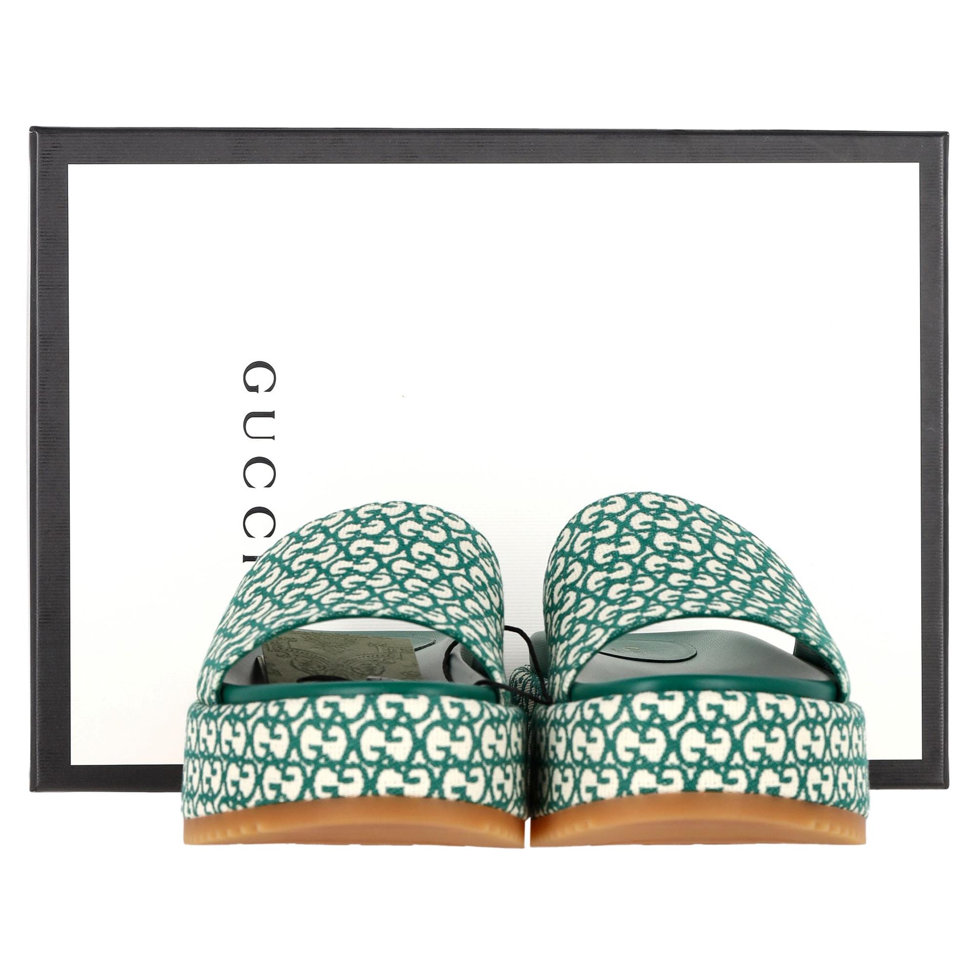 Gucci Green Platform Slide Sandals | XXS | Hardly Ever Worn It