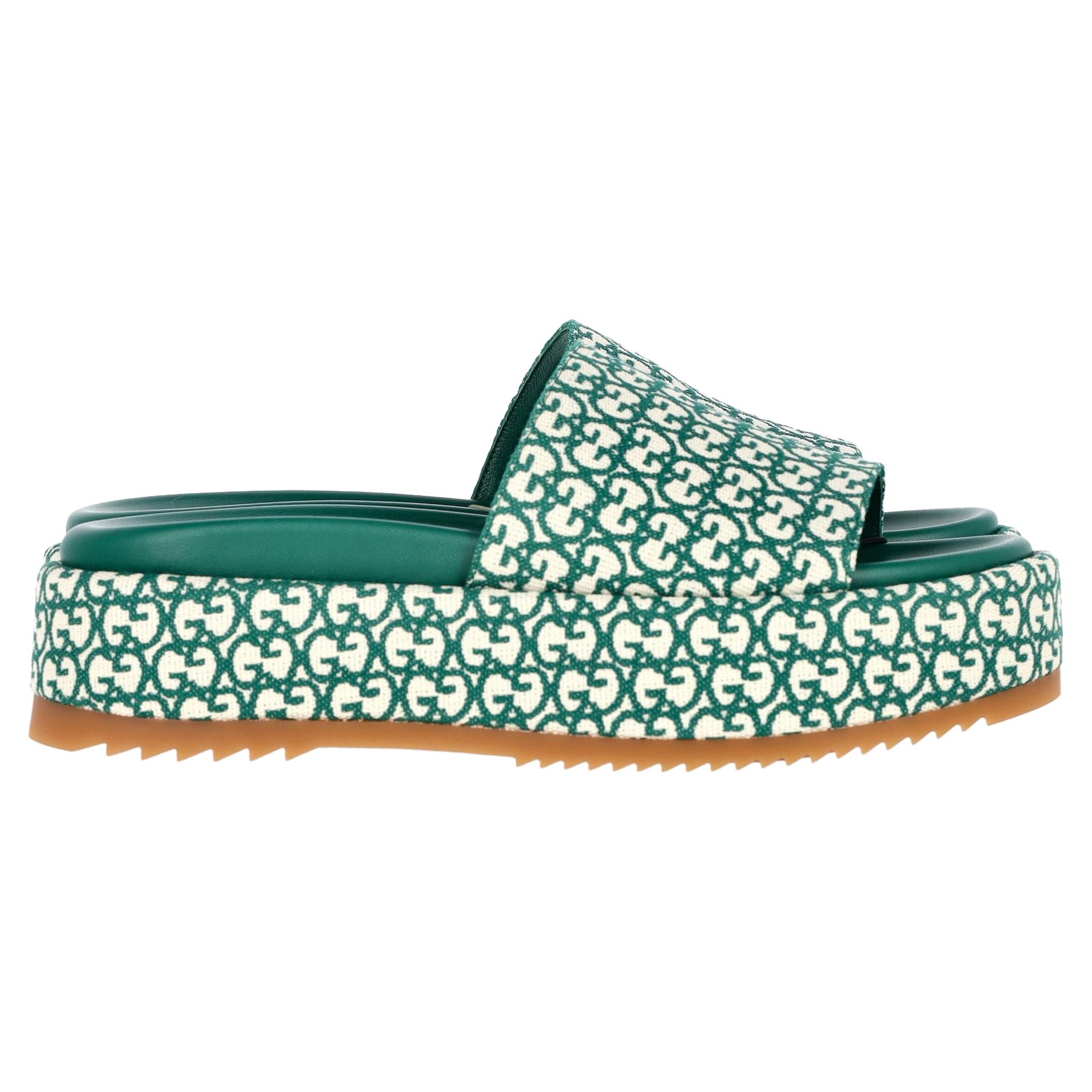 Gucci Green Platform Slide Sandals | XXS | Hardly Ever Worn It