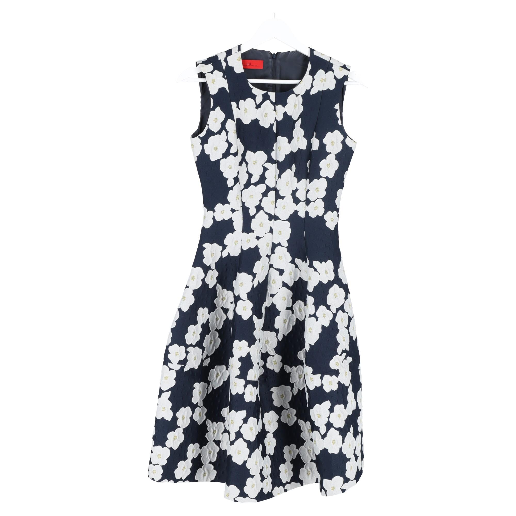 Carolina Herrera Navy Floral Skater Dress | S | Hardly Ever Worn It