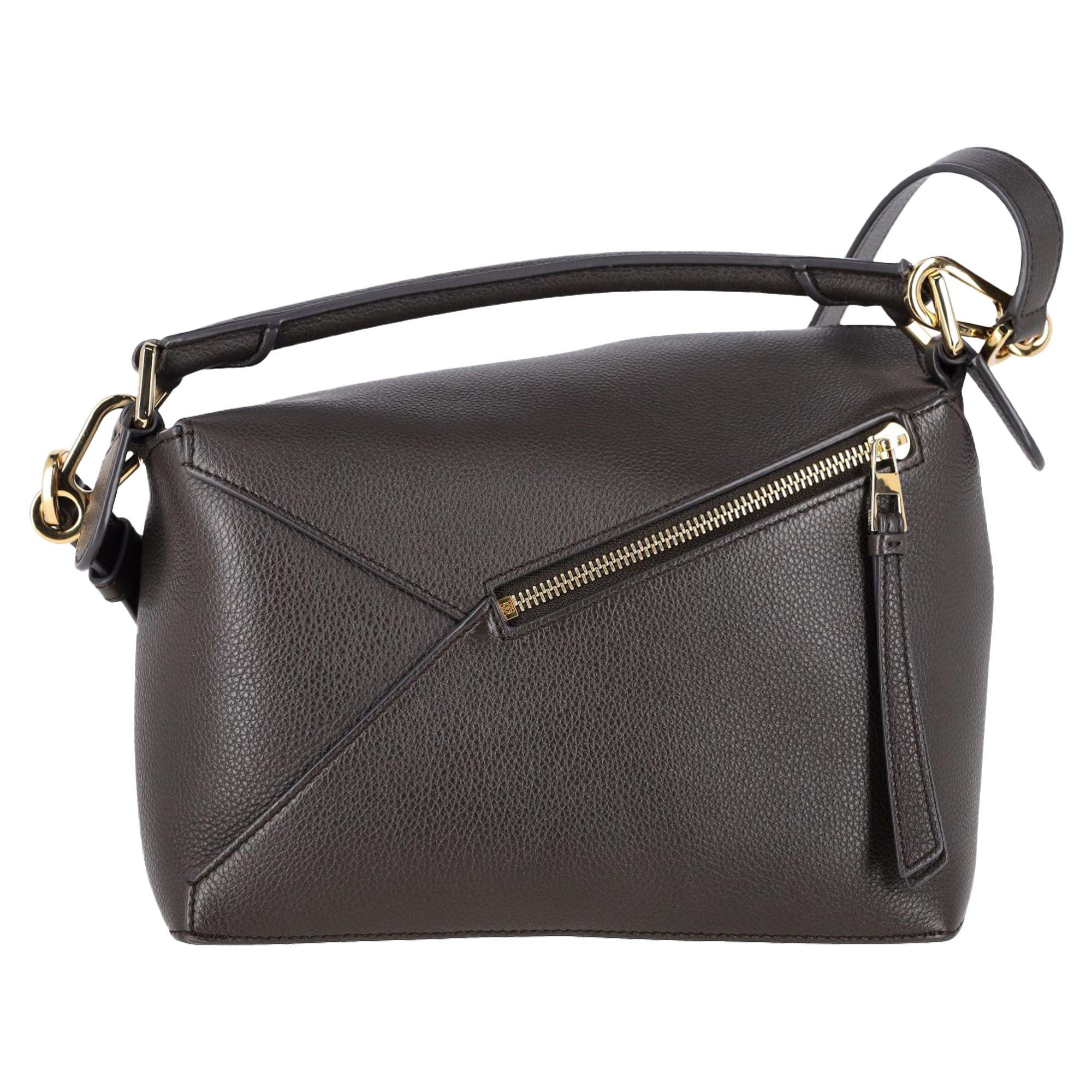 Loewe Large Black Calfskin Puzzle Top Handle Bag One Size Hardly Loewe Large Black Calfskin Puzzle Top Handle Bag One Size Hardly