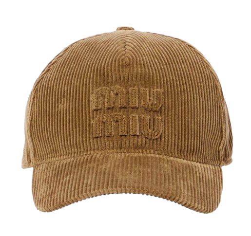 Miumiu Logo Corduroy Hat 211737