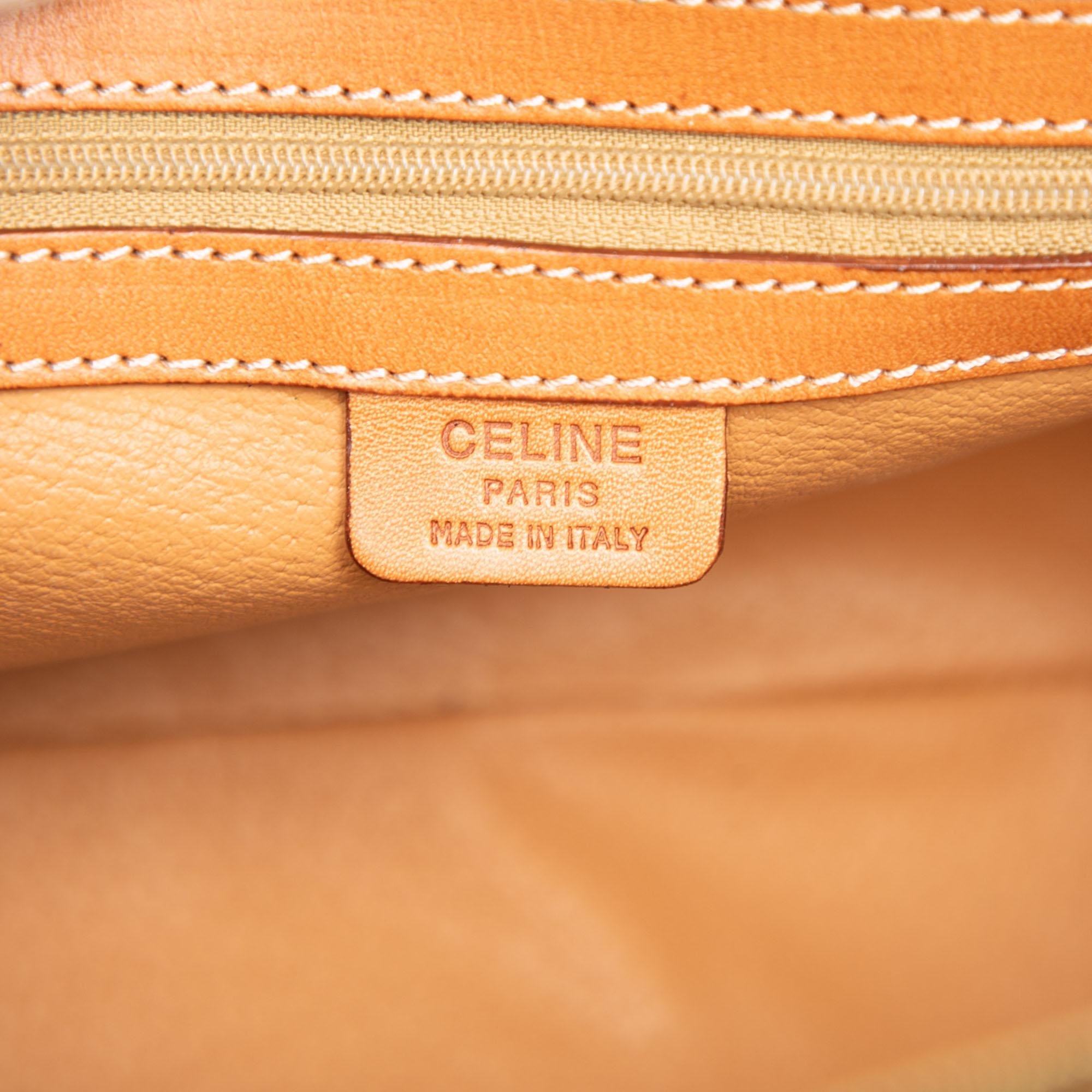 Celine Brown Macadam Coated Canvas Dome Bag | One Size | Hardly Ever ...