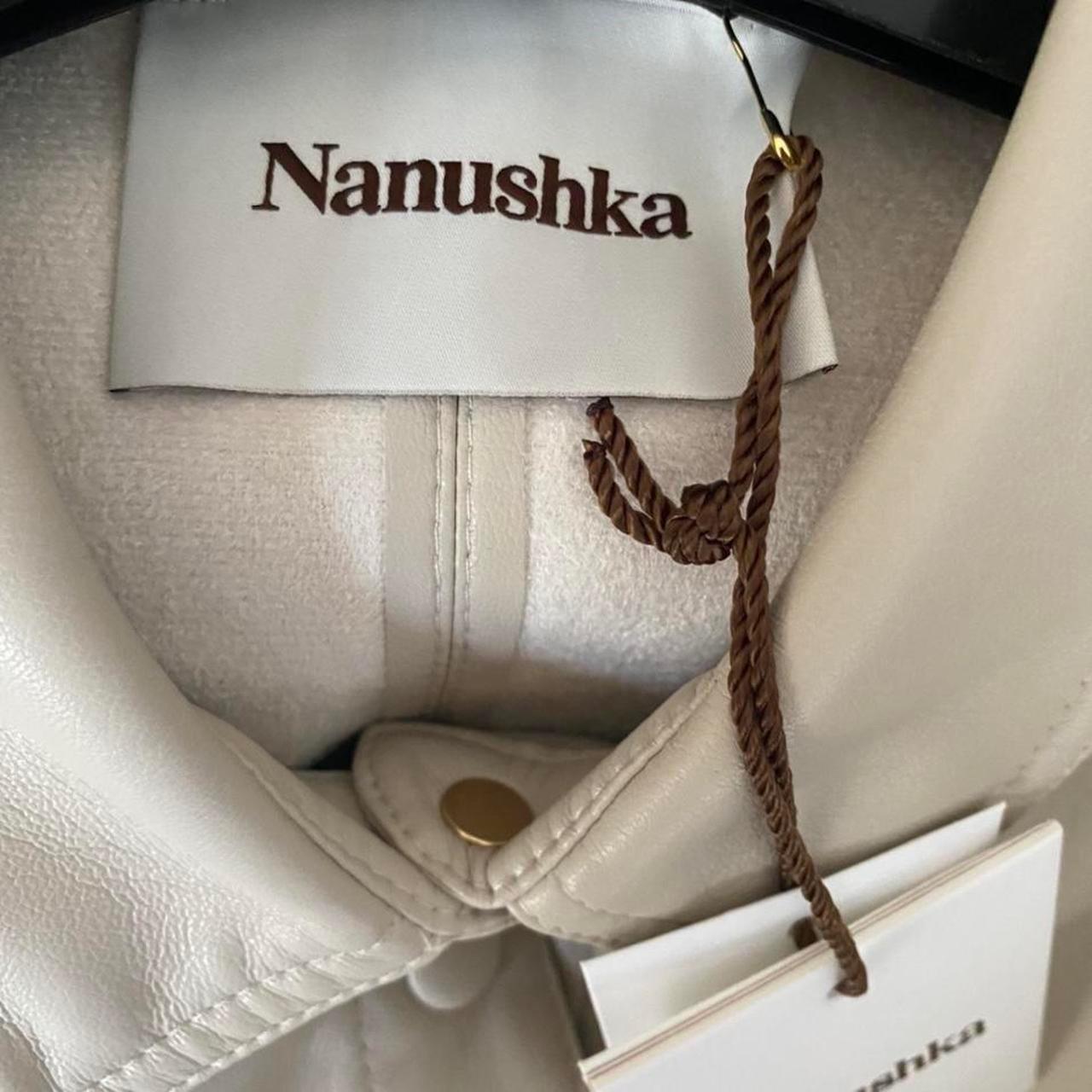 Nanushka Cream vegan-leather Artha jacket | Hardly Ever Worn It
