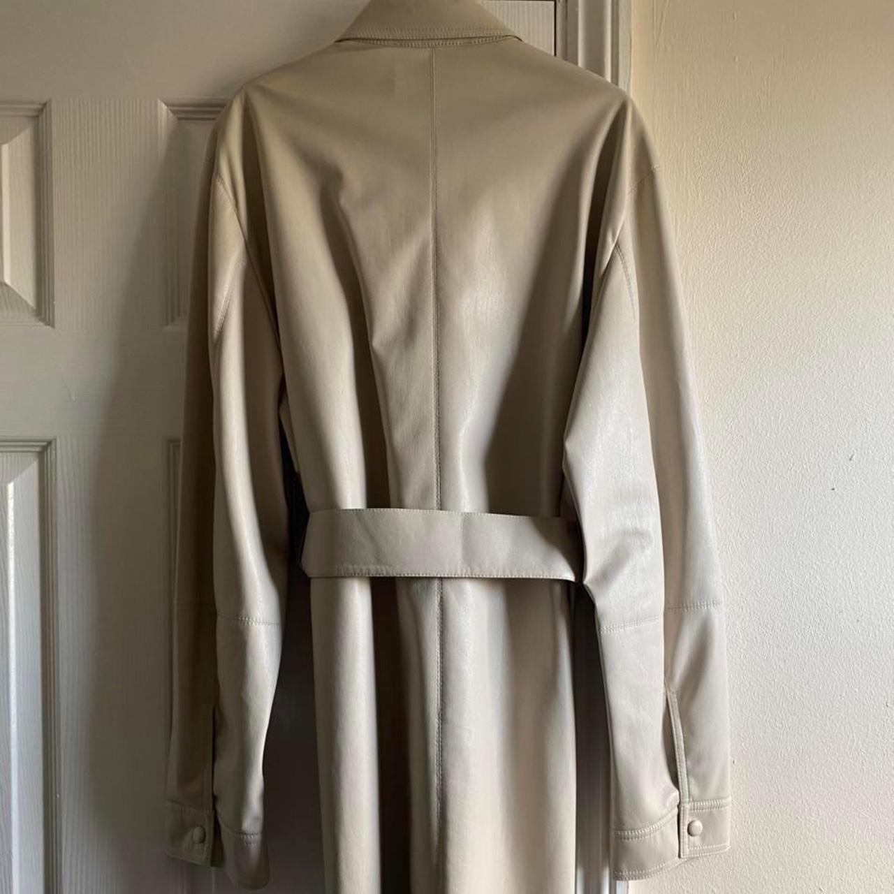 Nanushka Cream vegan-leather Artha jacket | Hardly Ever Worn It