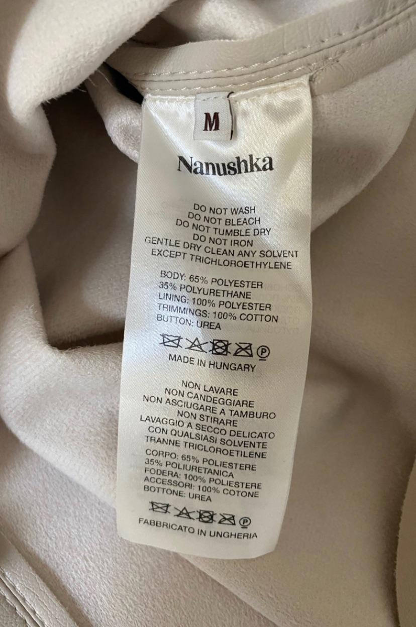 Nanushka Cream vegan-leather Artha jacket | Hardly Ever Worn It