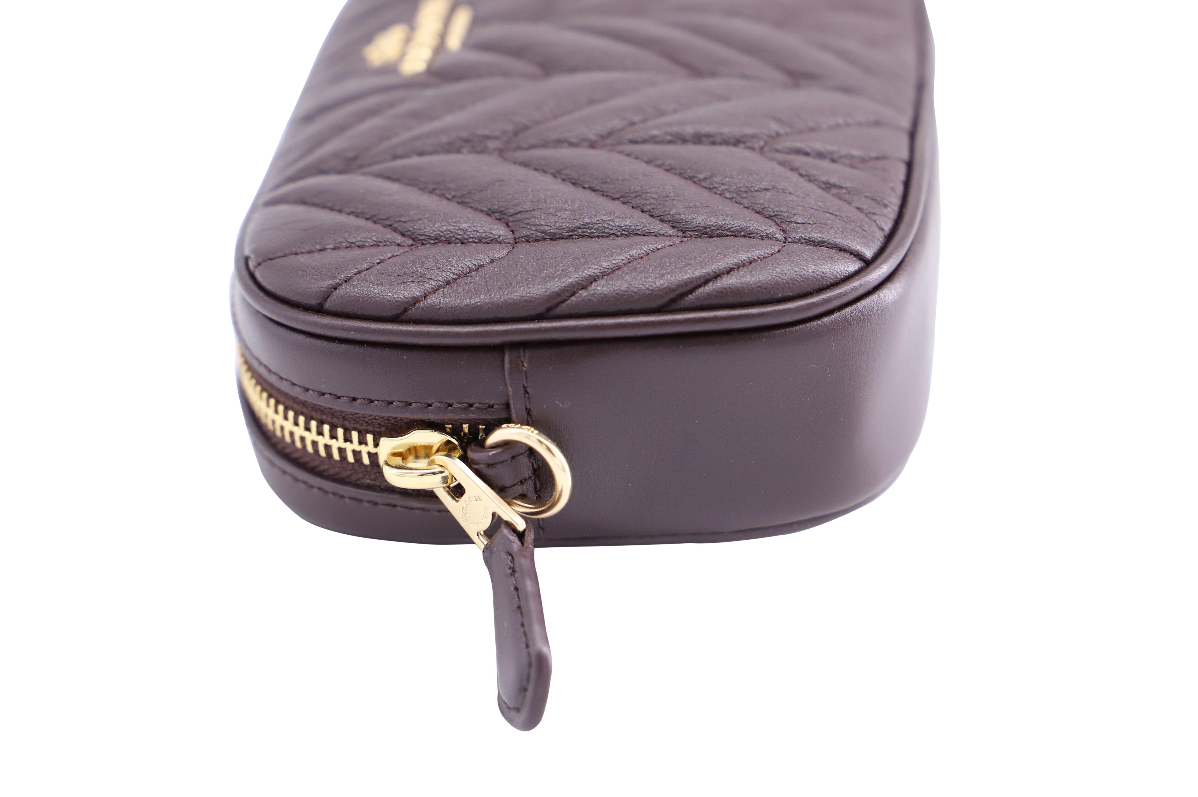 coach quilted belt bag