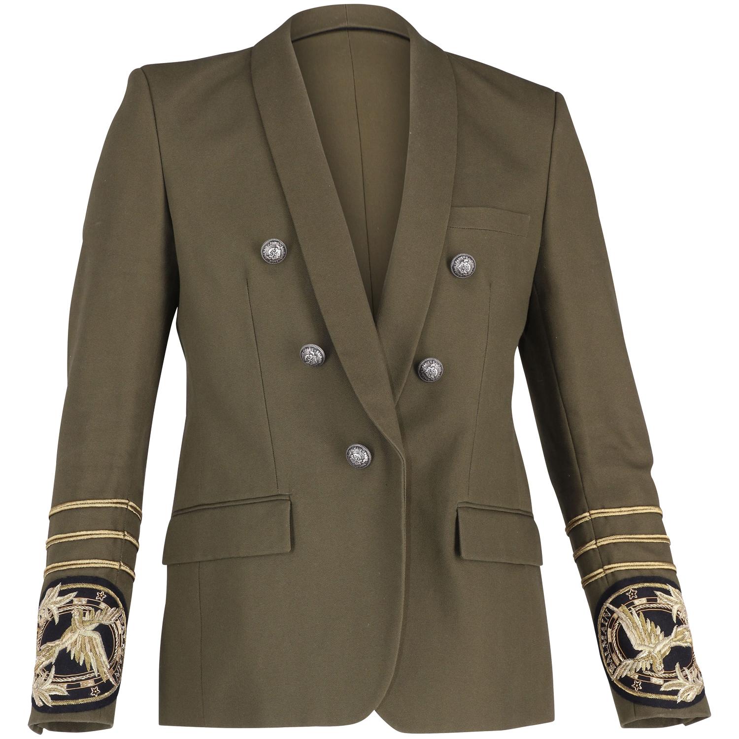 Balmain SlimFit Khaki Embellished Blazer Hardly Ever Worn It